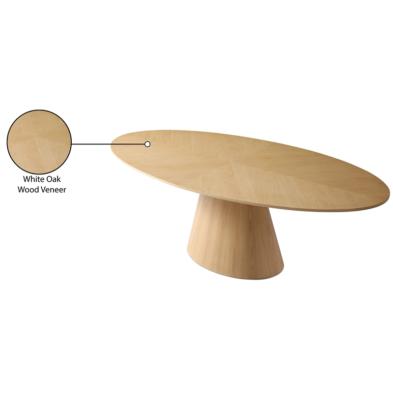 Meridian Furniture Gavin Natural White Oak Dining Table