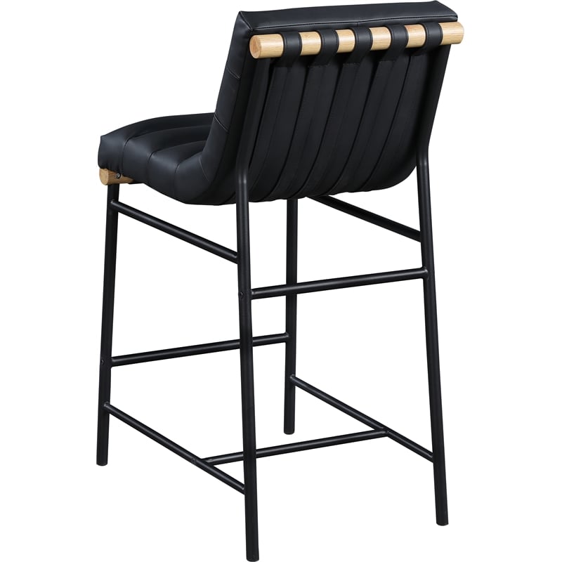 Meridian Furniture Burke Black Vegan Leather Counter Stool