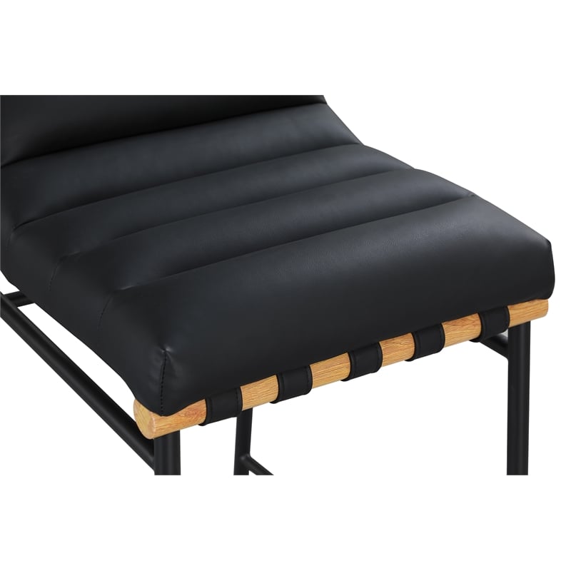 Meridian Furniture Burke Black Vegan Leather Counter Stool