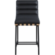 Meridian Furniture Burke Black Vegan Leather Counter Stool