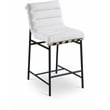 Meridian Furniture Burke Cream Boucle Fabric Counter Stool