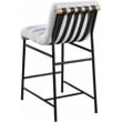 Meridian Furniture Burke Cream Boucle Fabric Counter Stool