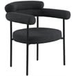 Meridian Furniture Blake Black Boucle Fabric Dining Chair Set of 2