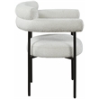 Meridian Furniture Blake Cream Boucle Fabric Dining Chair Set of 2