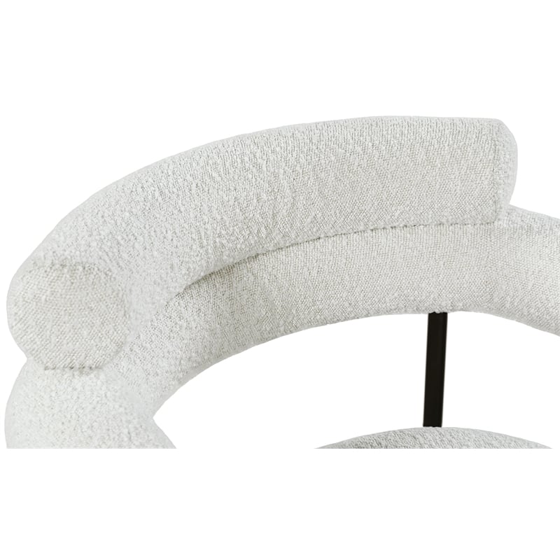 Meridian Furniture Blake Cream Boucle Fabric Dining Chair Set of 2