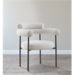 Meridian Furniture Blake Cream Boucle Fabric Dining Chair Set of 2