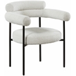 Meridian Furniture Blake Cream Boucle Fabric Dining Chair Set of 2