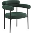 Meridian Furniture Blake Green Boucle Fabric Dining Chair Set of 2