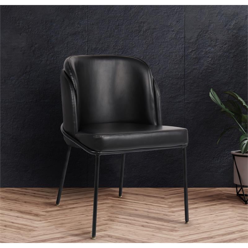Meridian Furniture Jagger Black Vegan Leather Dining Chair (Set of 2)