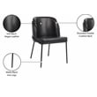 Meridian Furniture Jagger Black Vegan Leather Dining Chair (Set of 2)