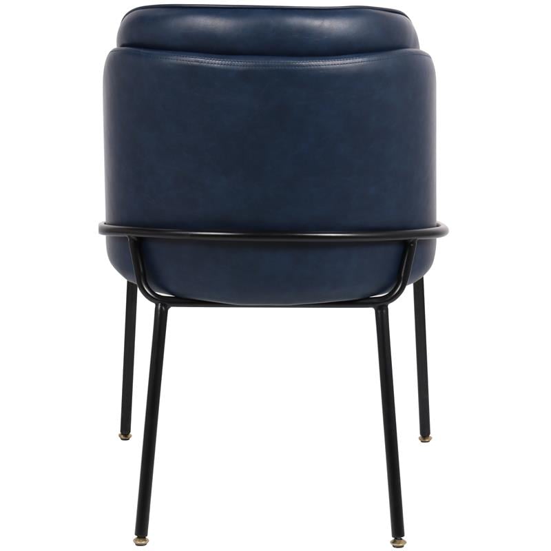 Meridian Furniture Jagger Navy Vegan Leather Dining Chair (Set of 2)