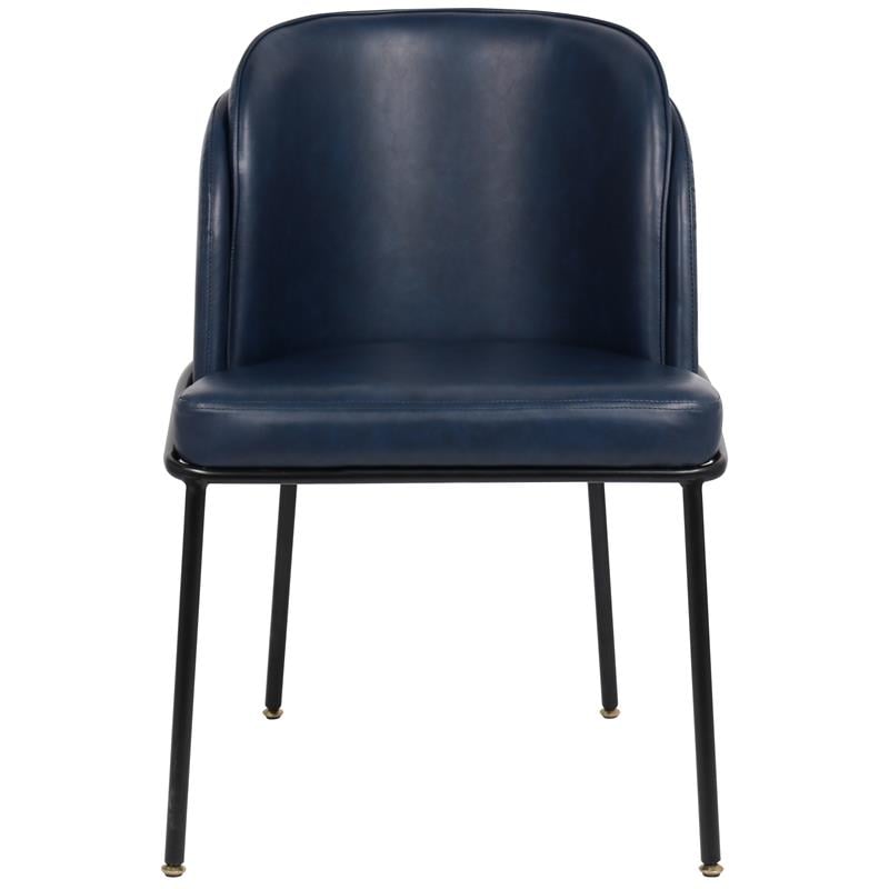 Meridian Furniture Jagger Navy Vegan Leather Dining Chair (Set of 2)