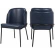 Meridian Furniture Jagger Navy Vegan Leather Dining Chair (Set of 2)
