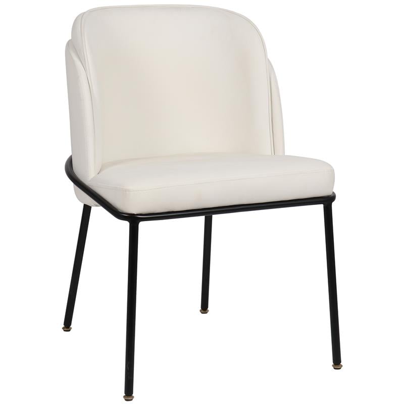 Meridian Furniture Jagger White Vegan Leather Dining Chair (Set of 2)