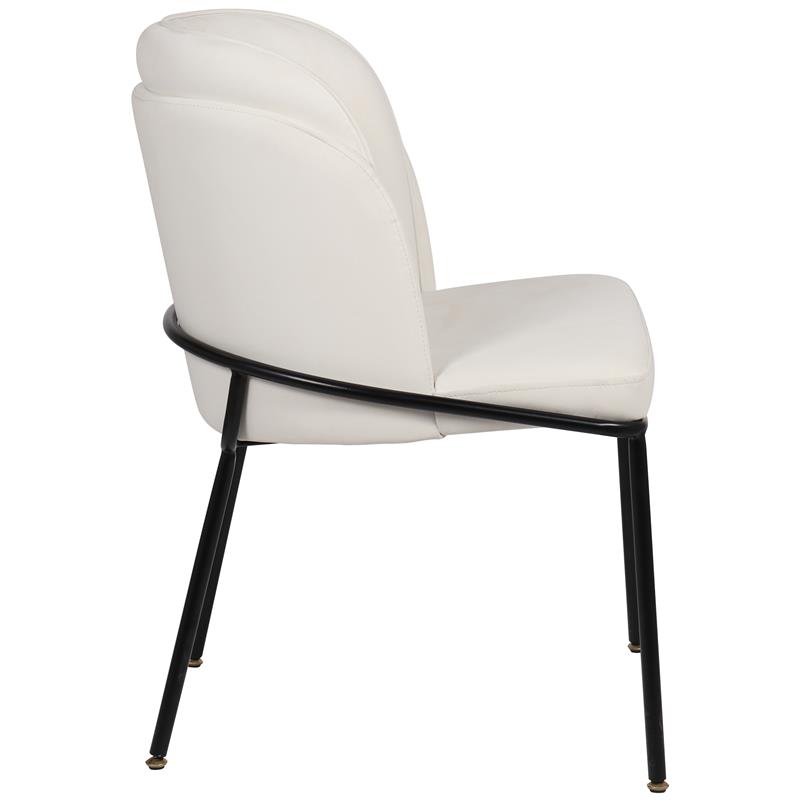 Meridian Furniture Jagger White Vegan Leather Dining Chair (Set of 2)