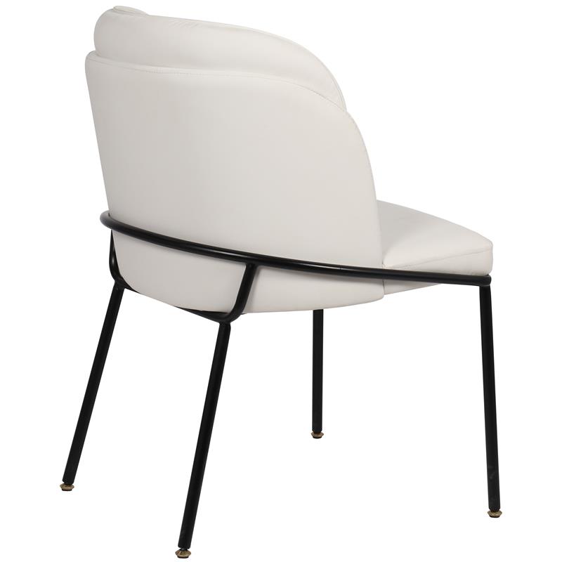 Meridian Furniture Jagger White Vegan Leather Dining Chair (Set of 2)