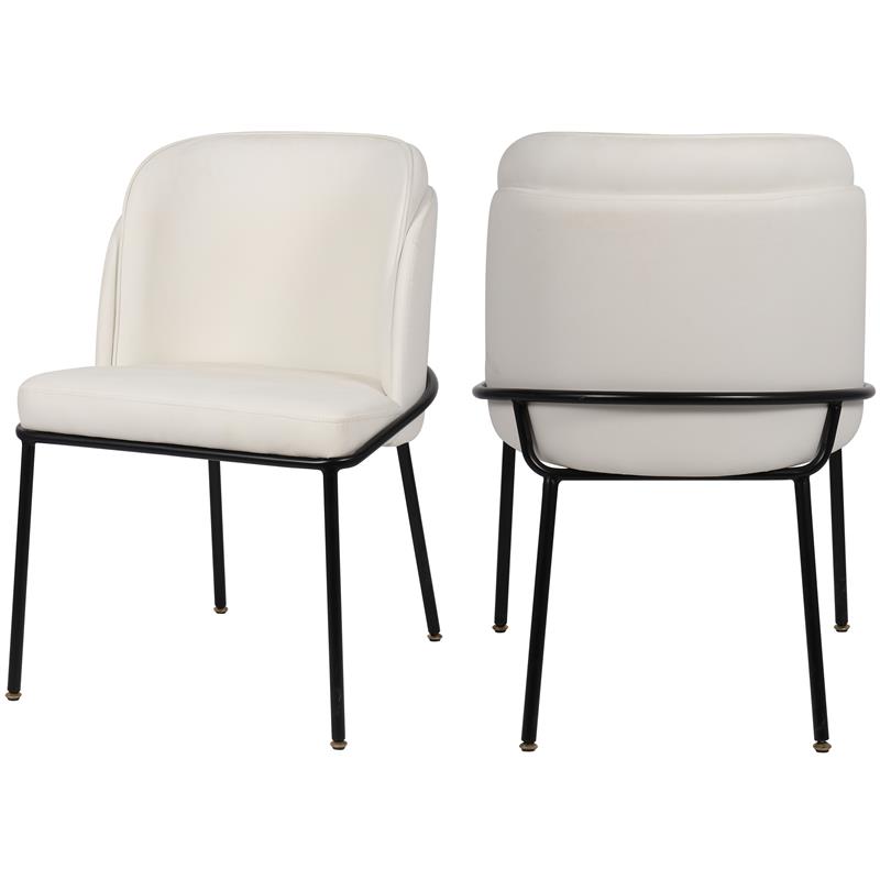 Meridian Furniture Jagger White Vegan Leather Dining Chair (Set of 2)