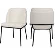 Meridian Furniture Jagger White Vegan Leather Dining Chair (Set of 2)
