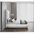 Meridian Furniture Brooke Cream Linen Textured Fabric King Bed