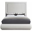 Meridian Furniture Brooke Cream Linen Textured Fabric Queen Bed