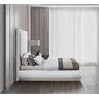 Meridian Furniture Brooke Cream Linen Textured Fabric Queen Bed