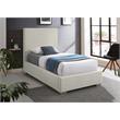 Meridian Furniture Crosby Beige Linen Textured Fabric Twin Bed