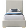 Meridian Furniture Crosby Beige Linen Textured Fabric Twin Bed