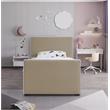 Meridian Furniture Dillard Beige Velvet Twin Bed
