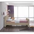 Meridian Furniture Dillard Beige Velvet Twin Bed