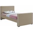 Meridian Furniture Dillard Beige Velvet Twin Bed
