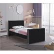 Meridian Furniture Dillard Black Velvet Twin Bed