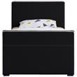 Meridian Furniture Dillard Black Velvet Twin Bed