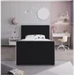 Meridian Furniture Dillard Black Velvet Twin Bed