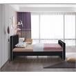 Meridian Furniture Dillard Black Velvet Twin Bed