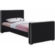 Meridian Furniture Dillard Black Velvet Twin Bed