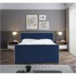 Meridian Furniture Dillard Navy Velvet Queen Bed
