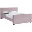 Meridian Furniture Dillard Pink Velvet Full Bed