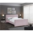 Meridian Furniture Dillard Pink Velvet King Bed