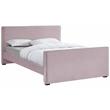 Meridian Furniture Dillard Pink Velvet King Bed