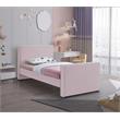 Meridian Furniture Dillard Pink Velvet Twin Bed