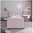 Meridian Furniture Dillard Pink Velvet Twin Bed