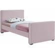 Meridian Furniture Dillard Pink Velvet Twin Bed