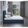 Meridian Furniture Felix Navy Linen Textured Fabric Twin Bed