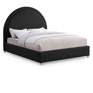 milo black fabric king bed