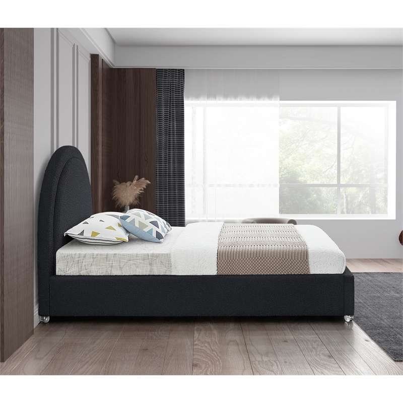 Meridian Furniture Milo Black Fabric Twin Bed