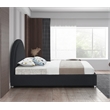 Meridian Furniture Milo Black Fabric Twin Bed