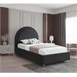 Meridian Furniture Milo Black Fabric Twin Bed
