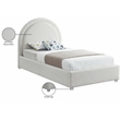 Meridian Furniture Milo Cream Fabric Twin Bed