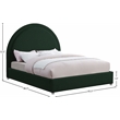 Meridian Furniture Milo Green Fabric Queen Bed