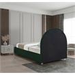 Meridian Furniture Milo Green Fabric Twin Bed